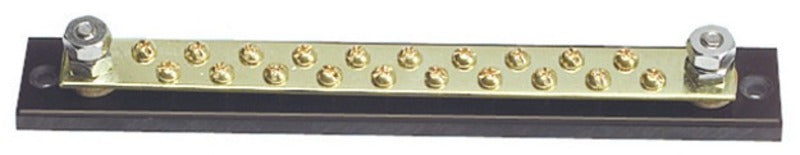Skinne med 20 terminaler, 2x6mm - 20x4mm