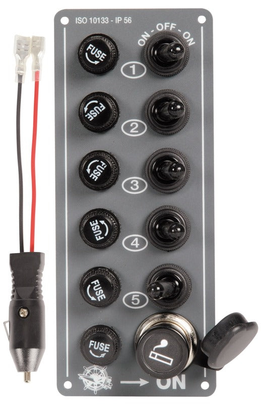 5 bryterpanel + lighter