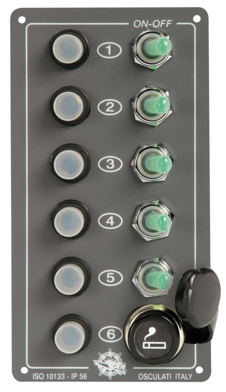 5 bryterpanel + lighter