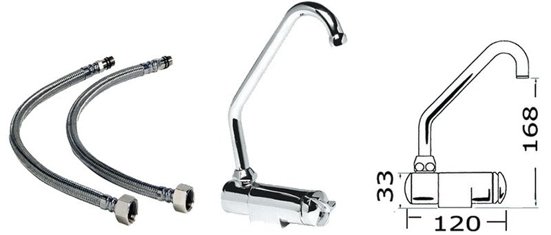 swiveling mixer,c+h/w,tall