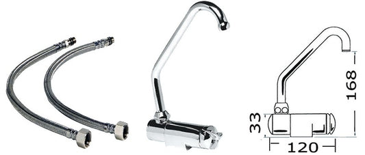 swiveling mixer,c+h/w,tall