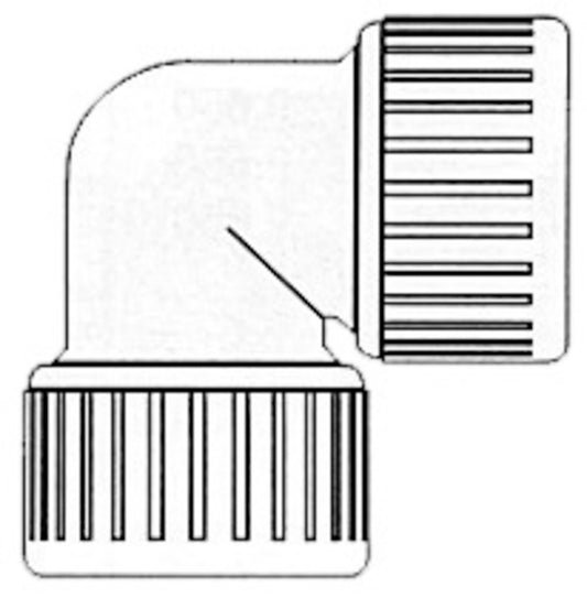 Hydrofix 90° albue hun/hun 15