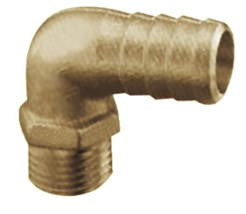 Slangeadapter 90° hann 3/8" x 15mm (messing)