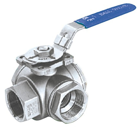 3-veis kuleventil 3/4" AISI 316