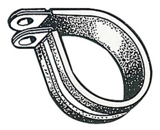 Gummierte S.S. slangeklemmer 35 mm (pakke 10 stk)