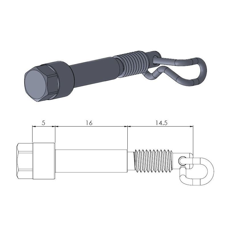 Moto-Master Bremsekloss pinne