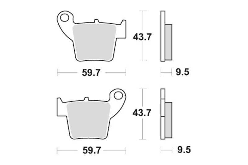 Sbs Bremseklosser Karbon Sølv