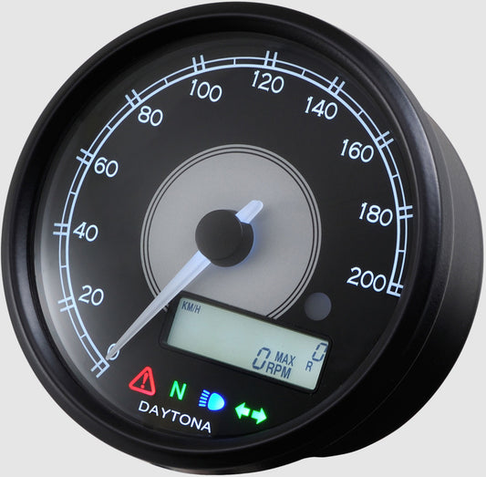 Daytona Velona 80 speedometer 0-200 KM/T, svart
