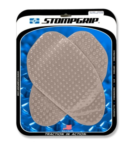 Stompgrip Universal Large Street Bike Tank Grips - Volcano : Clear