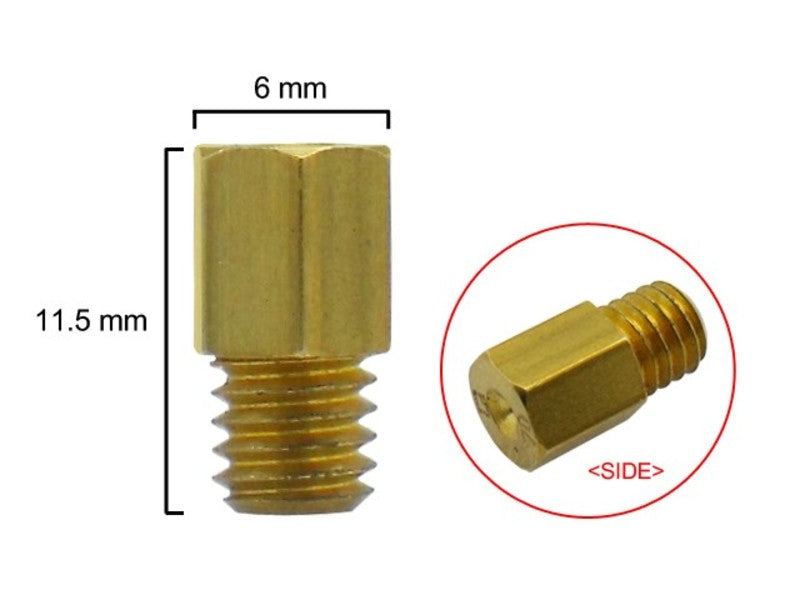 Main Jet # 190 , Hex, Fits: Mikuni
