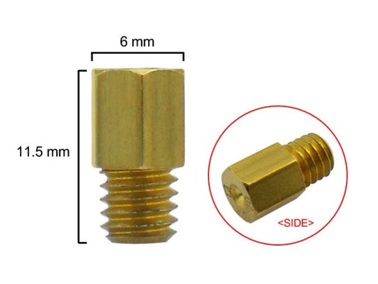 Main Jet # 380 , Hex, Fits: Mikuni