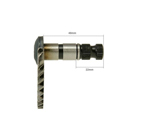 Sparkeaksel, 48mm/22mm, China-scooter 4-T 50cc / Peugeot 4-T / SYM 4-T