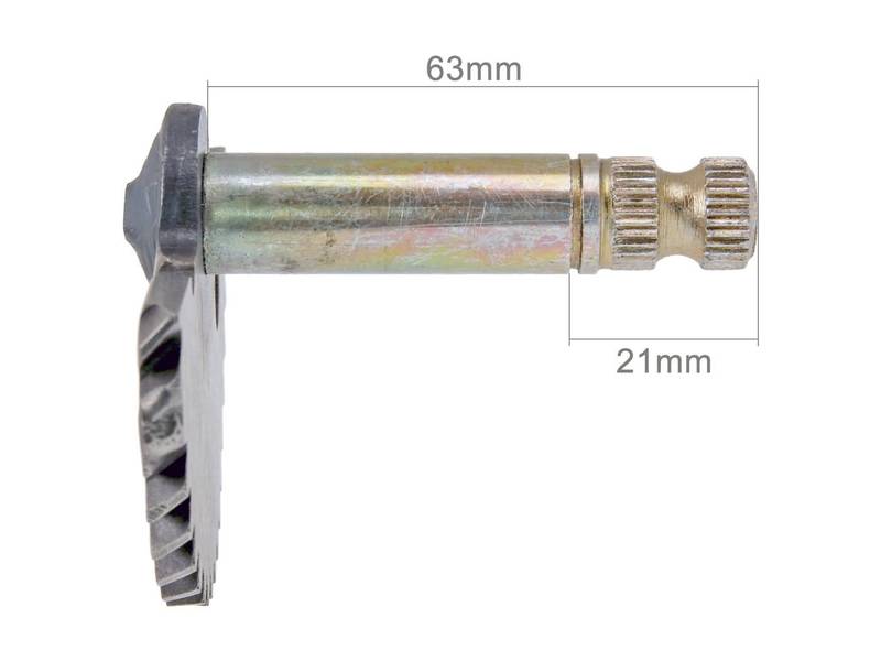 Sparkeaksel, 63mm/21mm, China-scooter 4-T 50cc / Peugeot 4-T / SYM 4-T