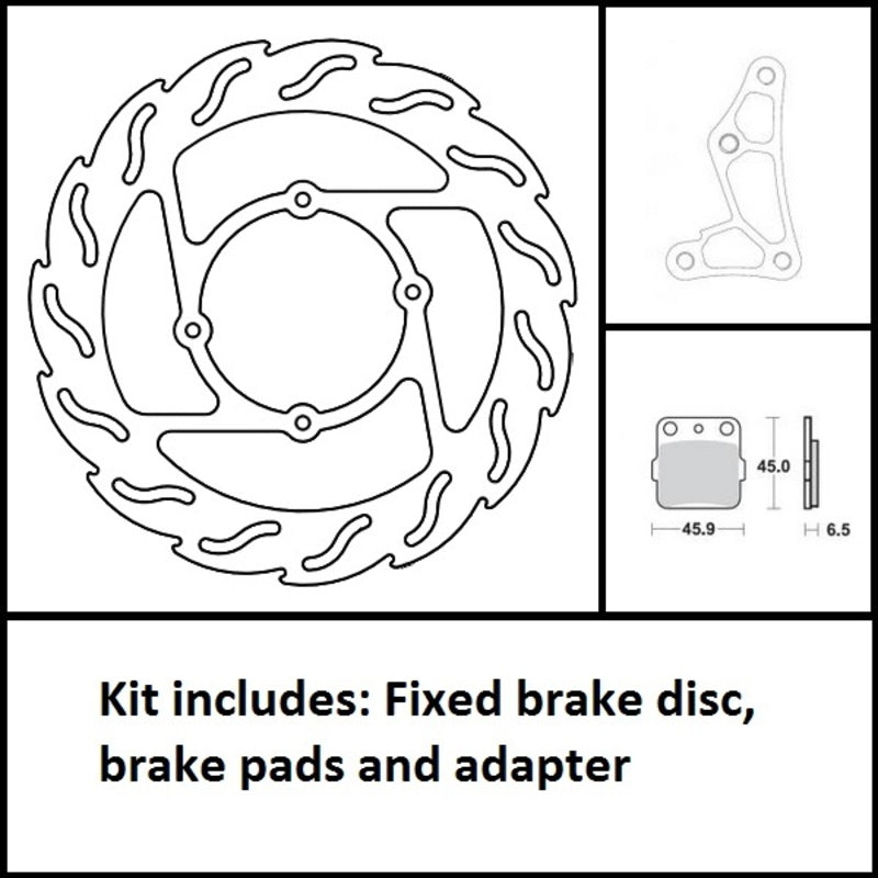 Moto-Master Kit Fixed 260 Offroad Honda (skive-adapter-bremseklosser)