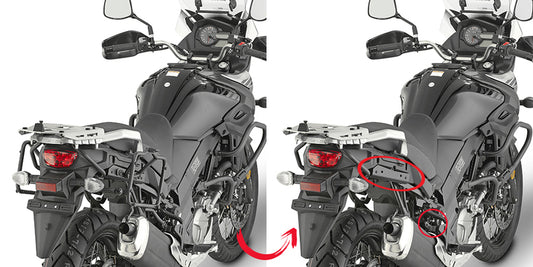 Givi Hurtigutløsende rørformet sideveskeholder Suzuki DL650 V-STROM (17)