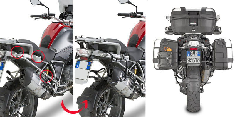Givi Rapid release tubular side-case holder for MONOKEY® cases BMW R1200GS (13-)