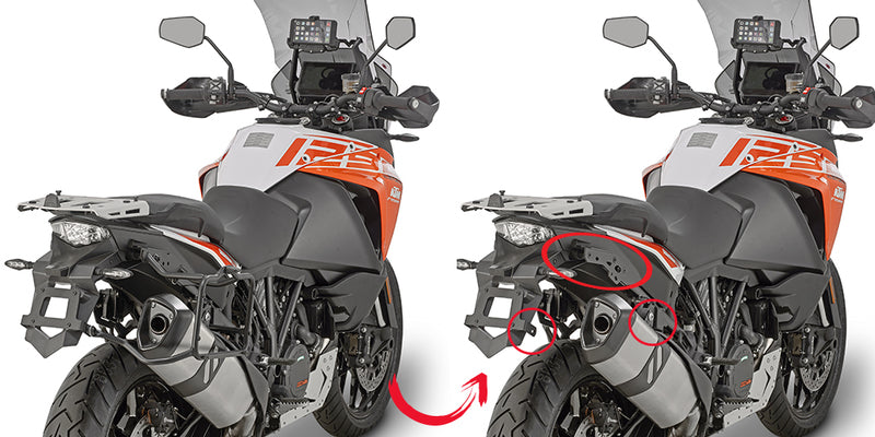 Givi Hurtigutløsende rørformet sideveskeholder for MONOKEY®-vesker KTM Adventure
