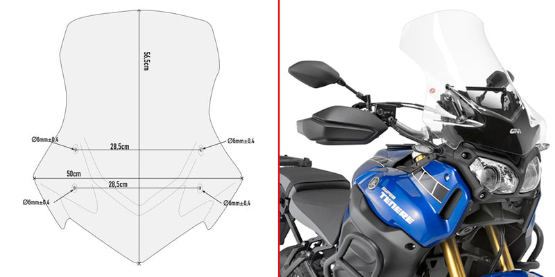 Givi Spesifikk skjerm, transp. 56,5 x 50 cm (H x B) XT1200ZE Super Tenerè (14)