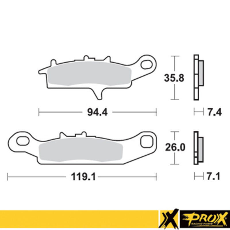 ProX Bremsekloss Foran KFX450R '08-14 (Venstre) + KVF650 Brute Fo