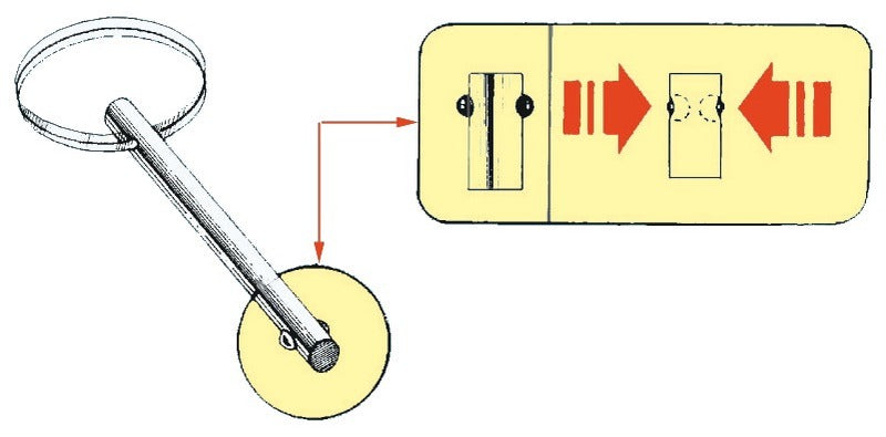 S.S selvlåsende pinne 6x38 mm 10 stk