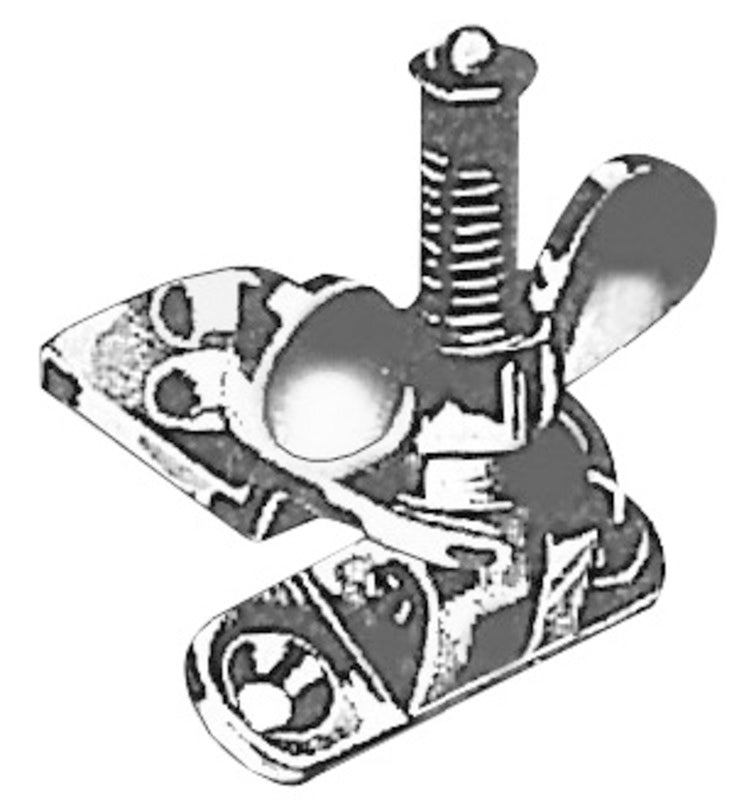 Forkrommet messing vingemutter