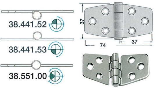 hengsel revers knute 74x37