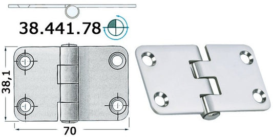 Hengsel reversknute, SS 70x38,1