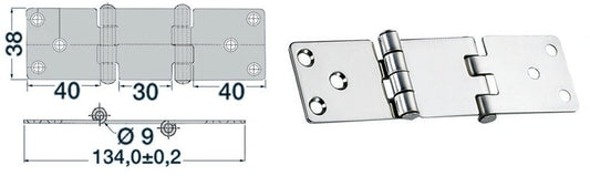 SS hengsel 134x38mm