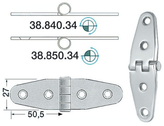 S.S hengsel 101x27 mm