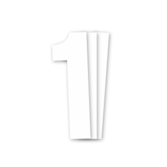 Blackbird Race Numbers White - pakke med 3 cm.13X7 #1