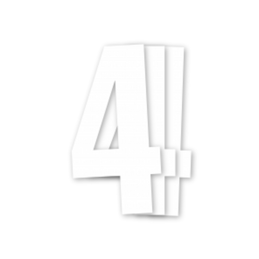 Blackbird Race Numbers White - pakke med 3 cm.13X7 #4