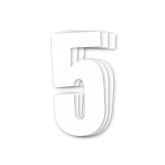 Blackbird Race Numbers White - pakke med 3 cm.13X7 #5