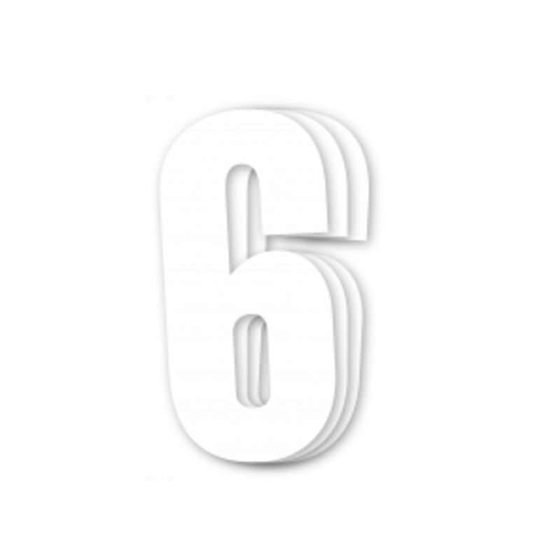 Blackbird Race Numbers White - pakke med 3 cm.13X7 #6