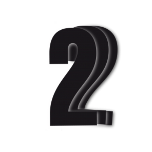 Blackbird Race Numbers Svart - pakke med 3 cm.13X7 #2
