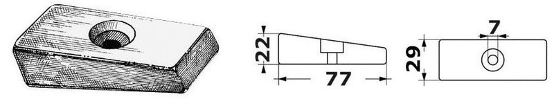 Osculati anode (sink) Mercury/Mariner/Honda