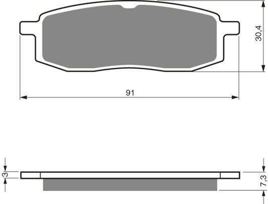 GOLDFREN Brake Pads 043 Ceramic Carbon AD