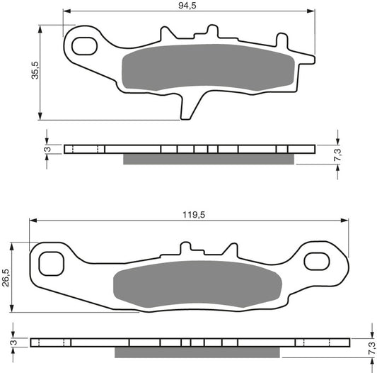 GOLDFREN Brake Pads 346 Ceramic Carbon K1