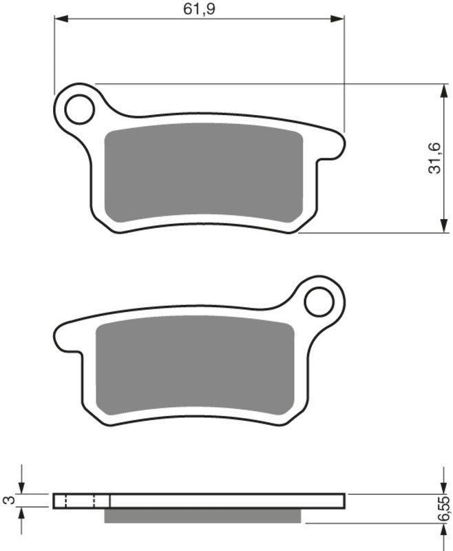 GOLDFREN Brake Pads 185 Ceramic Carbon AD