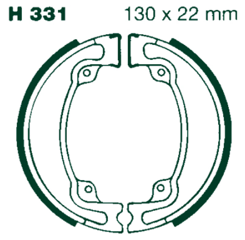 LUFT Bremsesko H 331 130x22mm Sett