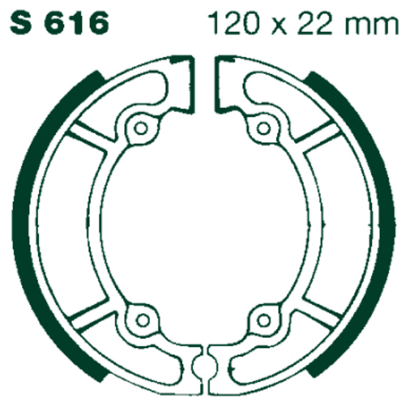 LUFT Bremsesko S 616 120x22mm Sett