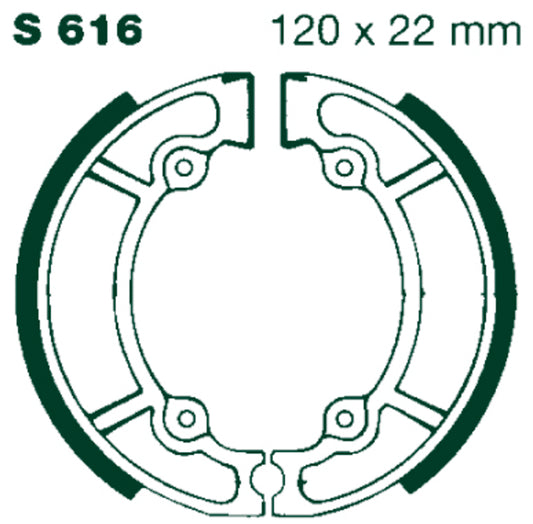 LUFT Bremsesko S 616 120x22mm Sett