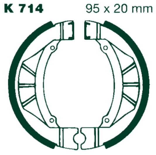 LUFT Bremsesko K 714 95x20mm Sett