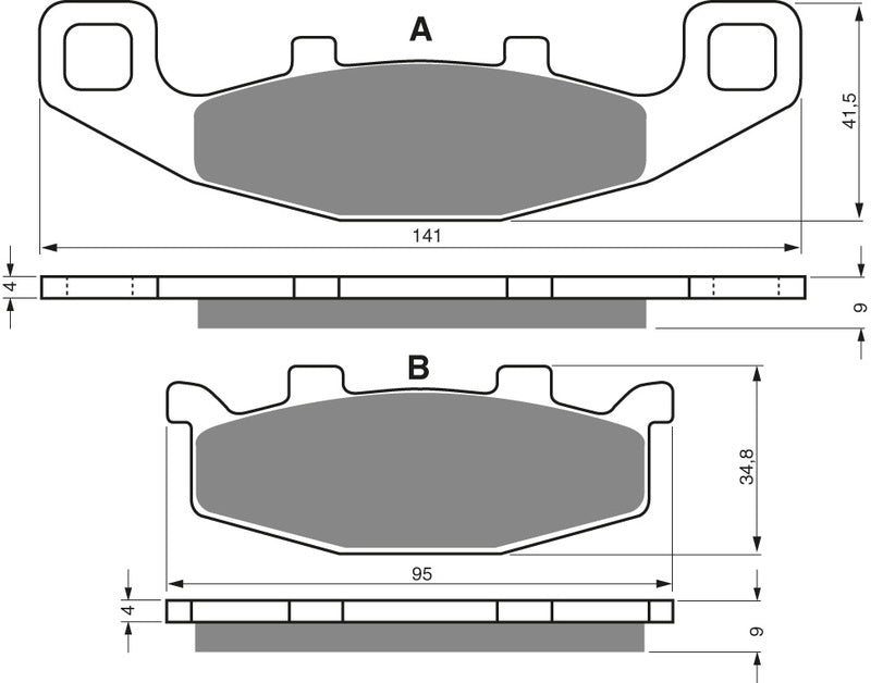 GOLDFREN Bremseklosser 013 Keramisk karbon AD