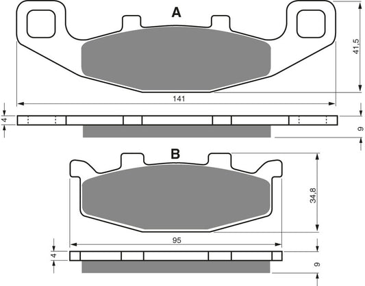 GOLDFREN Bremseklosser 013 Keramisk karbon AD
