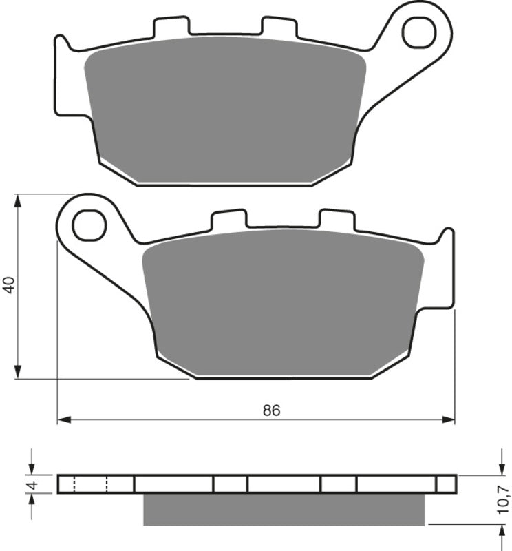 GOLDFREN Bremseklosser 020 Keramisk karbon AD