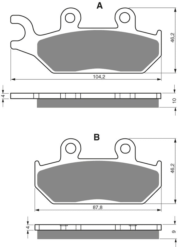 GOLDFREN Bremseklosser 033 Keramisk karbon AD