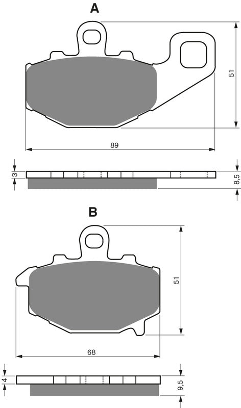 GOLDFREN Brake Pads 093 Ceramic Carbon S3