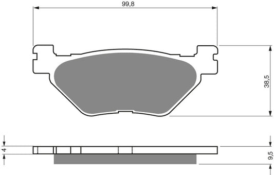 GOLDFREN Brake Pads 165 Ceramic Carbon S3