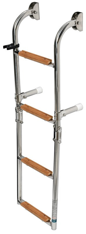 S.S/wood ladder 4 steps