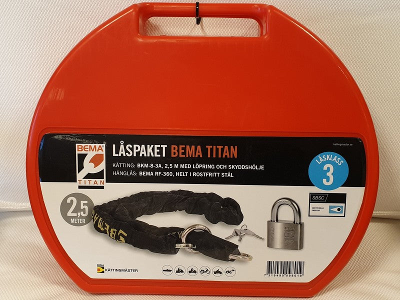 Bema Titan Hengelås RF-360 og kjetting 2,5m